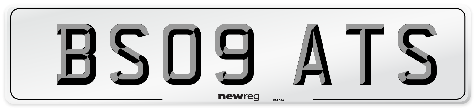 BS09 ATS Number Plate from New Reg